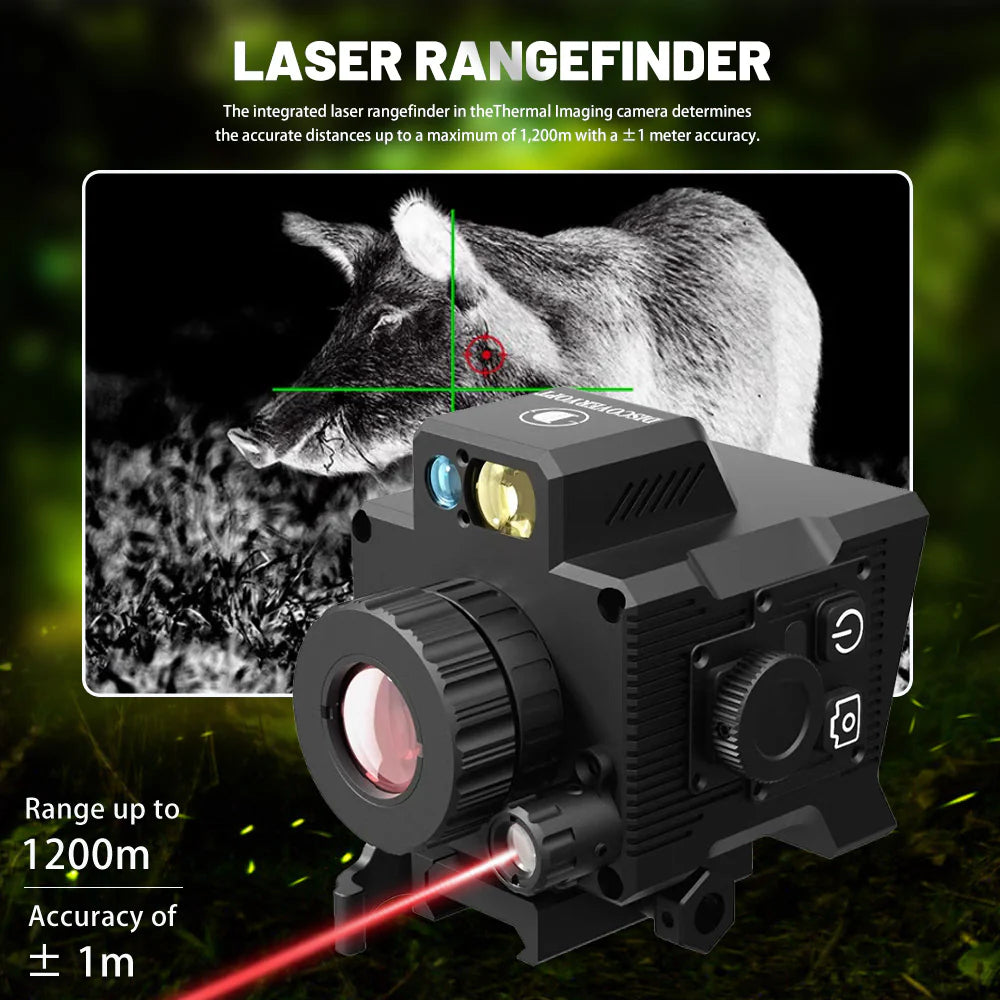 DTS642 Tactical Thermal Scope — Monocular Infrared Clip-On with 4 Pseudo-Color Modes, WiFi & Shockproof Design for Hunting