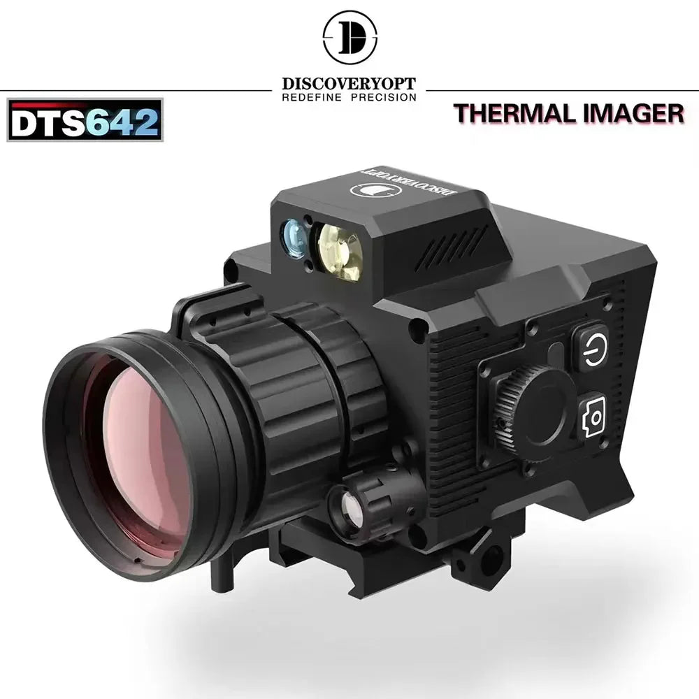 DTS642 Tactical Thermal Scope — Monocular Infrared Clip-On with 4 Pseudo-Color Modes, WiFi & Shockproof Design for Hunting
