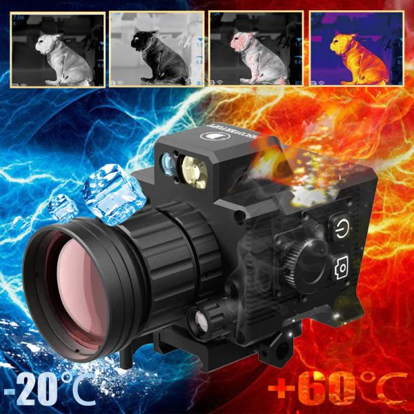 DTS642 Tactical Thermal Scope — Monocular Infrared Clip-On with 4 Pseudo-Color Modes, WiFi & Shockproof Design for Hunting