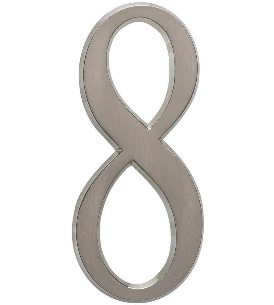 Design-It 4.75 Inch Numbers - Matte Silver
