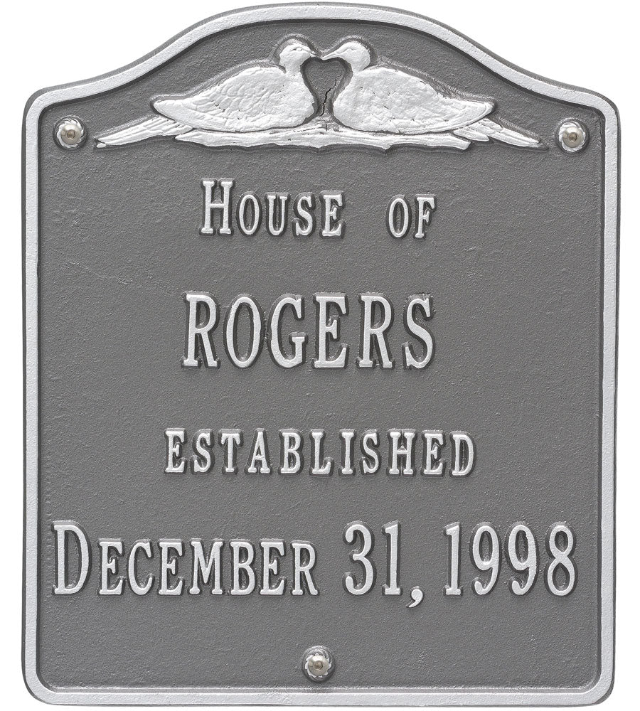 Doves Wall Mount Wedding Plaque
