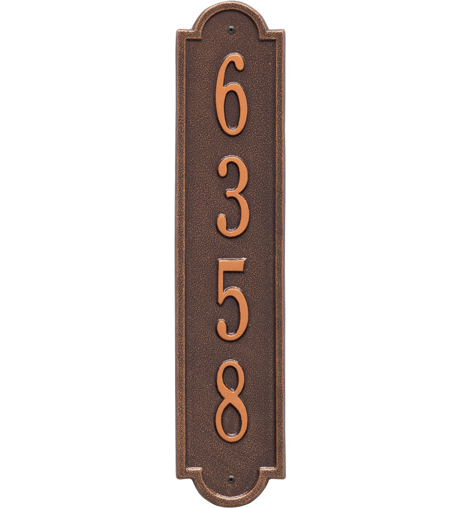 Richmond Vertical Home Address Plaque