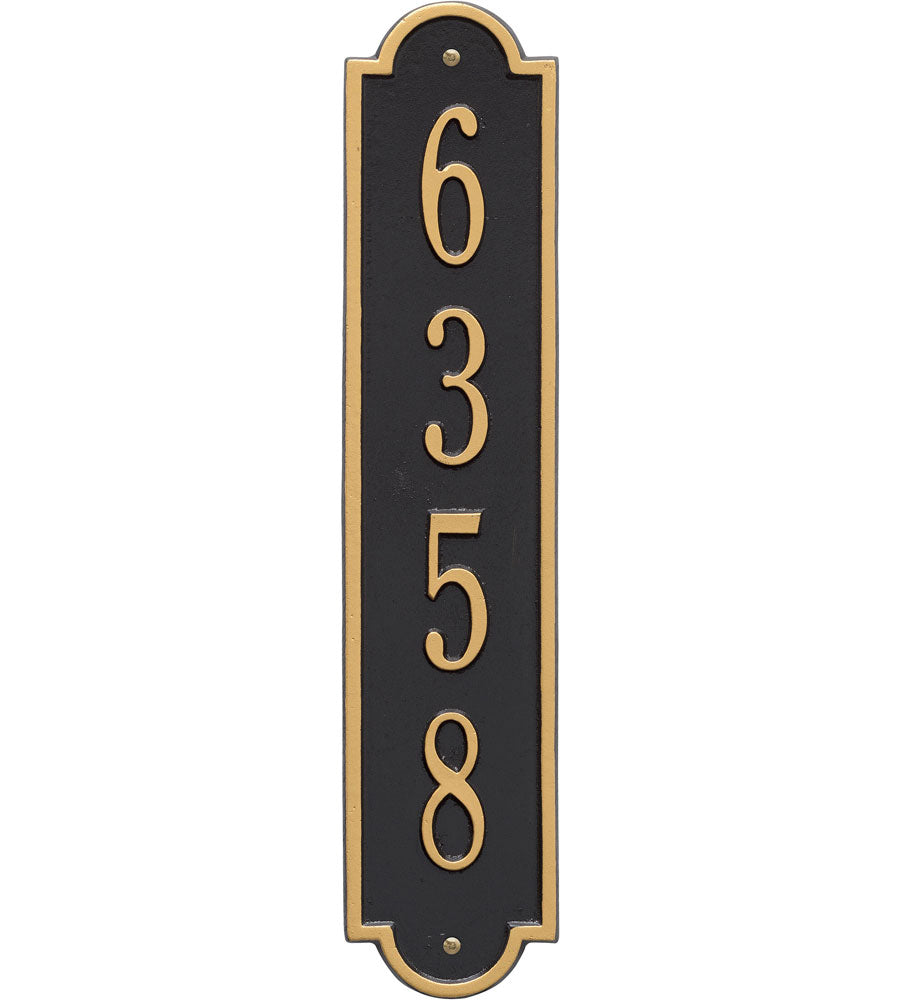 Richmond Vertical Home Address Plaque