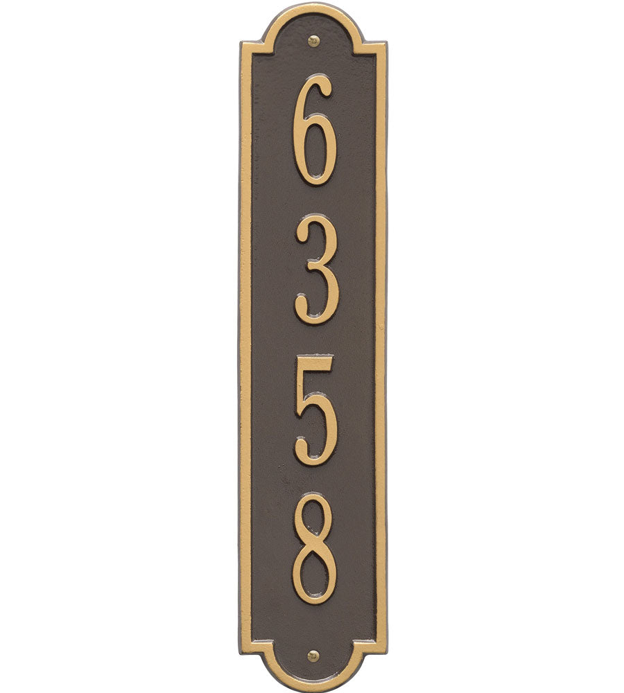 Richmond Vertical Home Address Plaque