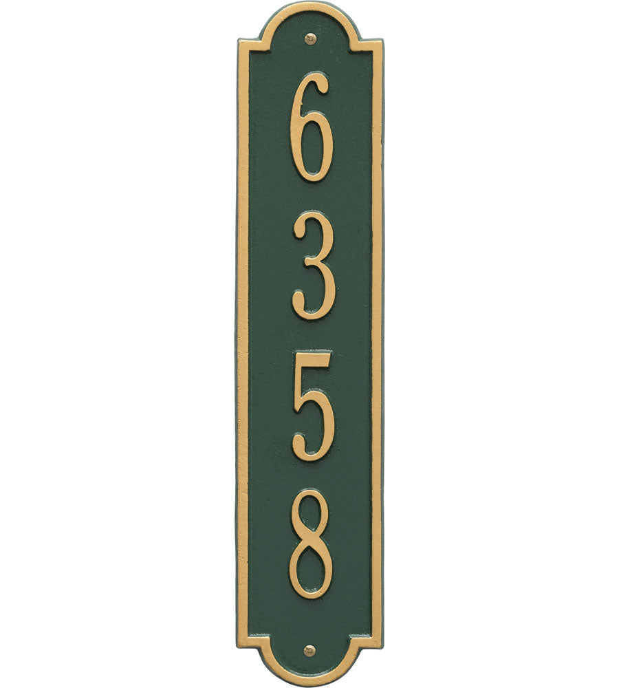 Richmond Vertical Home Address Plaque