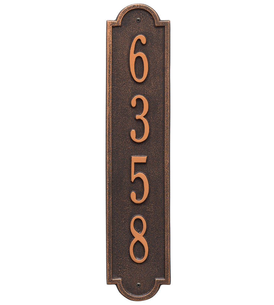 Richmond Vertical Home Address Plaque
