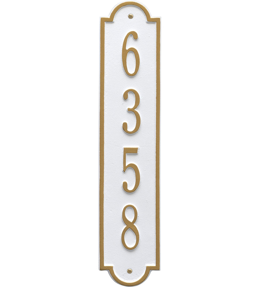 Richmond Vertical Home Address Plaque